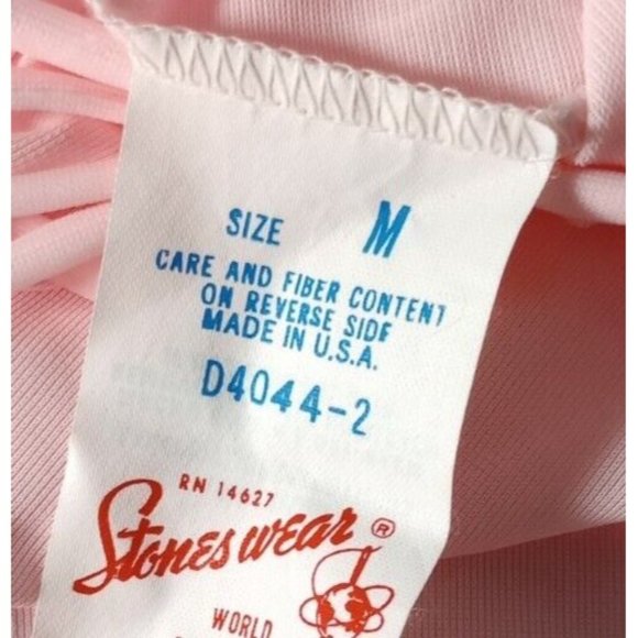 Vintage Stones Wear Nightgown Dress Pink Embroidery Women's Size Medium Made USA - Picture 4 of 8